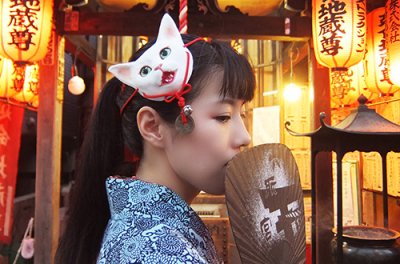 画像2: 【限定品】「猫侍」玉之丞 張り子面